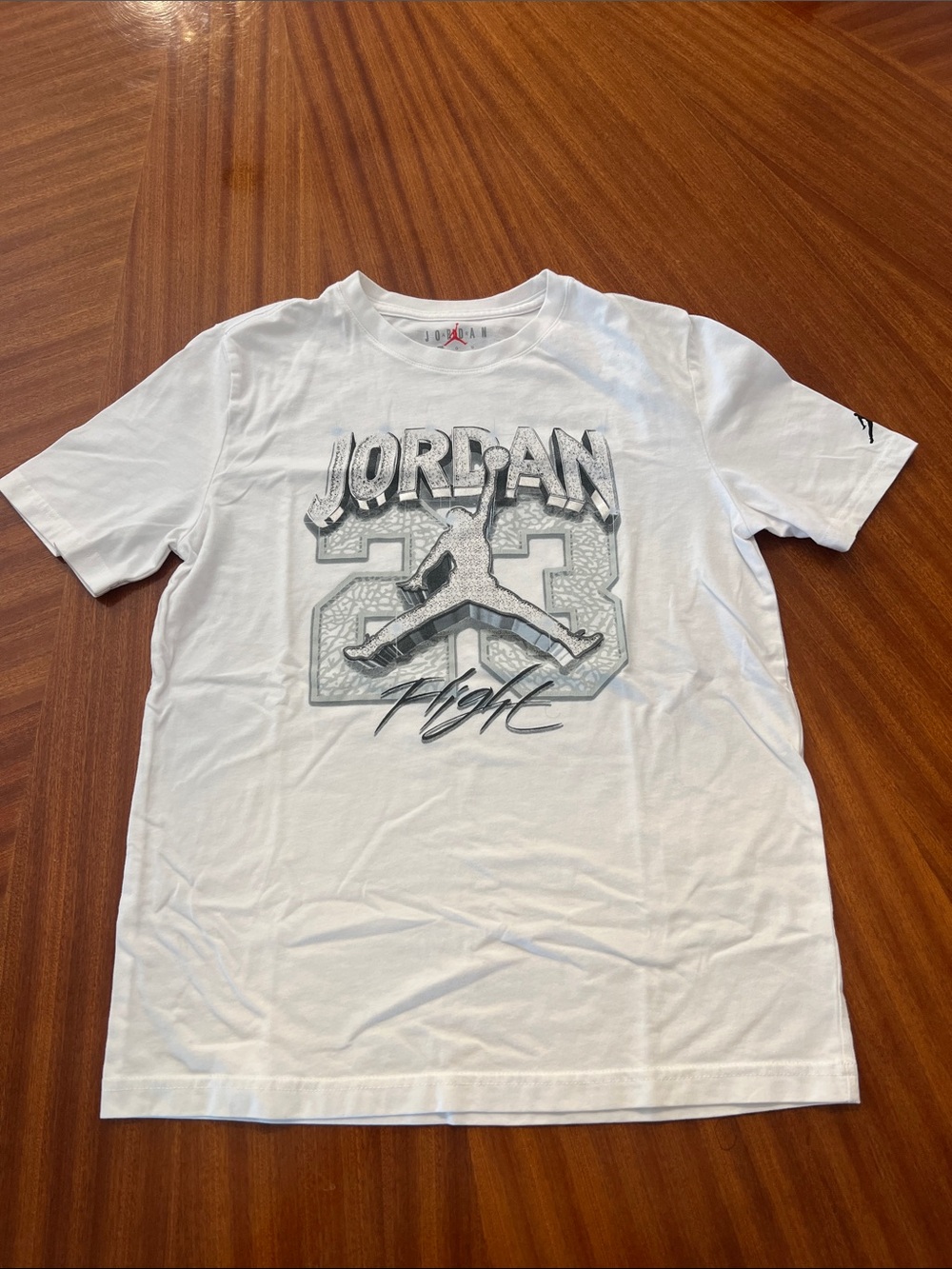 Jordan White Graphic '23 Flight' Short Sleeve Tee